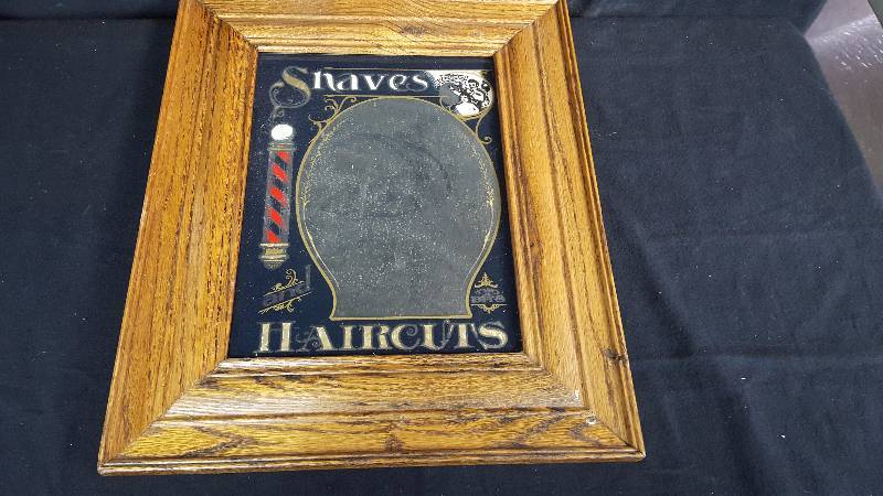 lot 89 image: Shaves & Haircuts Mirror