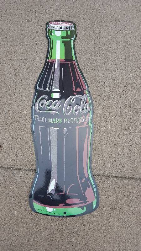lot 111 image: Large Embossed Coca-Cola Sign