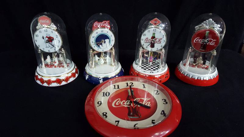 lot 118 image: Coca-Cola Mantel Clocks
