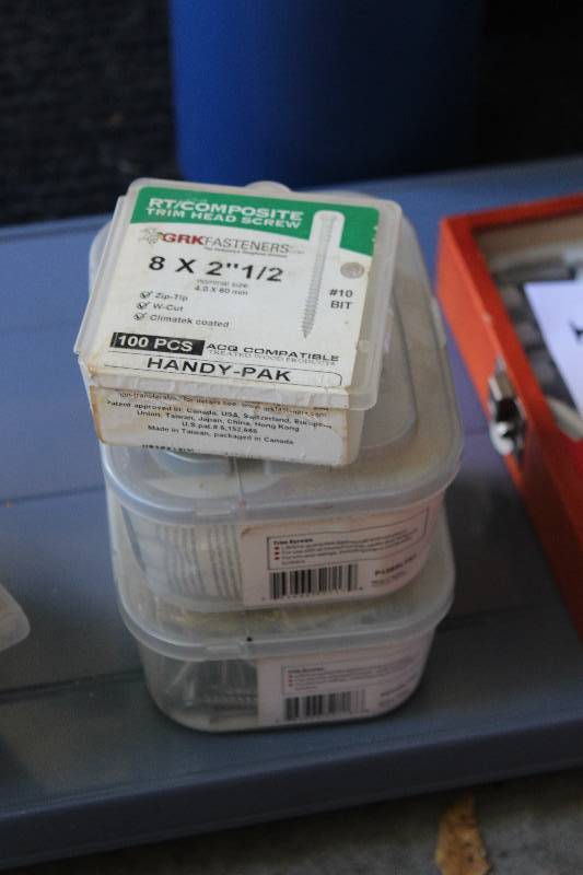 lot 113 image: Lot of (3) Boxes of Trim Screws Includes 2-Boxes Stainless Steel, 38x2-12in., #7x1-58in.