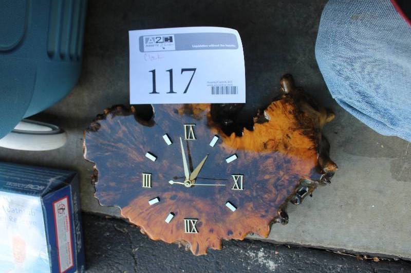 lot 117 image: Tree Cross-Section Wall Clock
