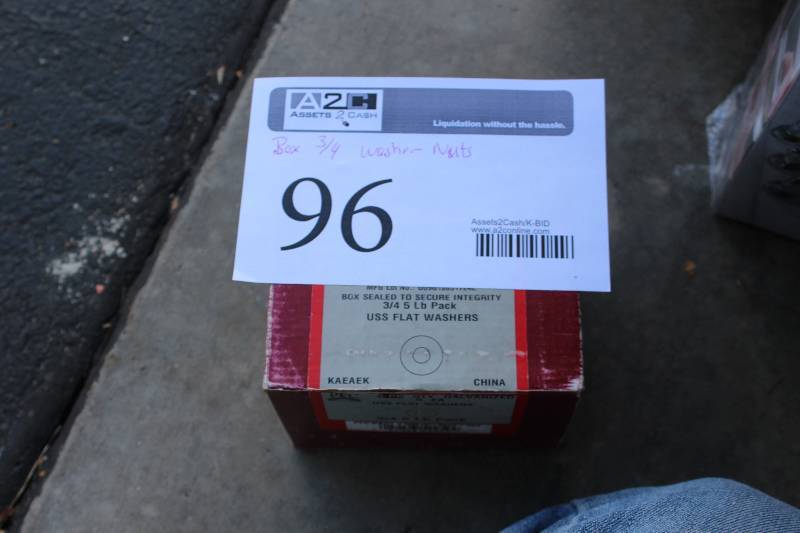 lot 96 image: Box Lot of 34in. Washer Nuts