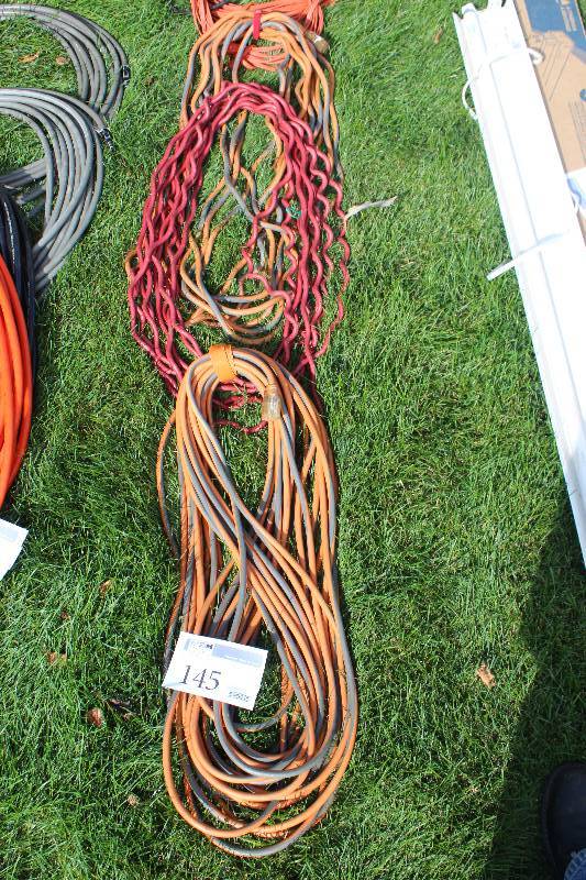 lot 145 image: Lot of (3) Extension Cords, 3-Clamps