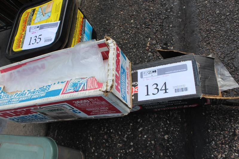 lot 134 image: Lot of (2) Boxes of Painters Protective Plastic Sheets