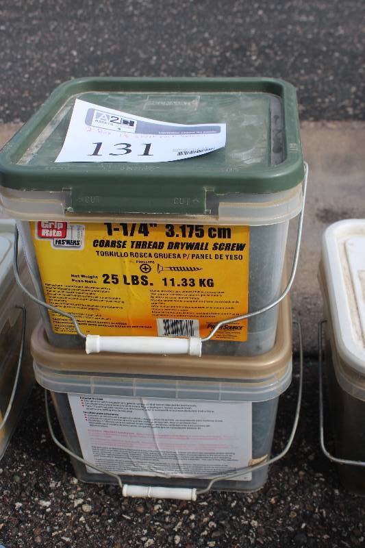 lot 131 image: Lot of (2) Boxes of GripRite 1.25in. Coarse Thread Drywall Screws