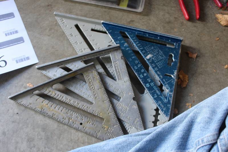 lot 175 image: Lot of (4) Metal Angle Squares