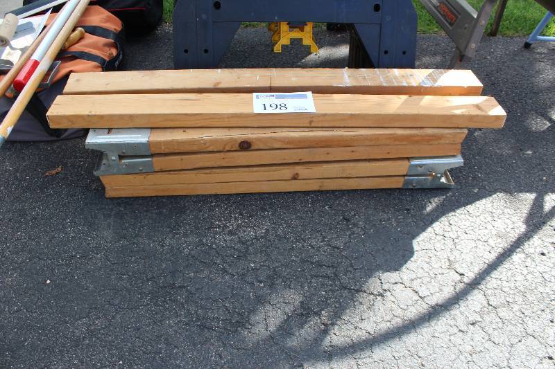 lot 198 image: Lot of (2) Wood Saw Horses
