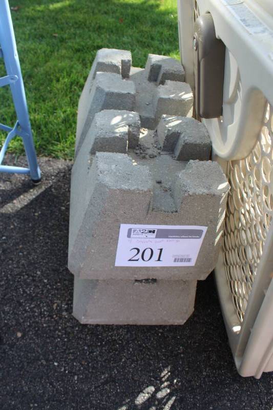 lot 201 image: Lot of (4) Concrete Post Footings