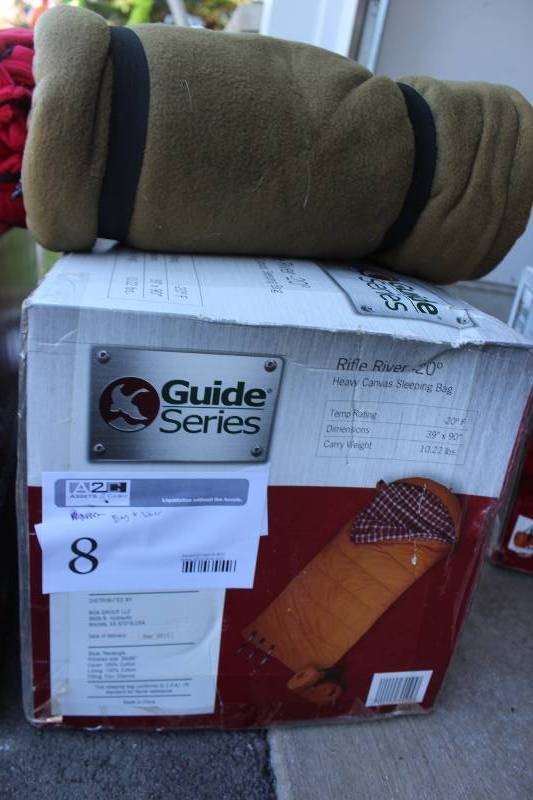 lot 8 image: Rifle River -20 Degree Heavy Canvas Sleeping Bag & Liner