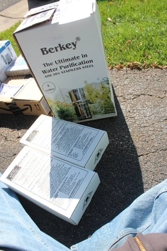 lot 47 image: Berkey Stainless Steel Water Purification System w Black Berkey Purification Elements