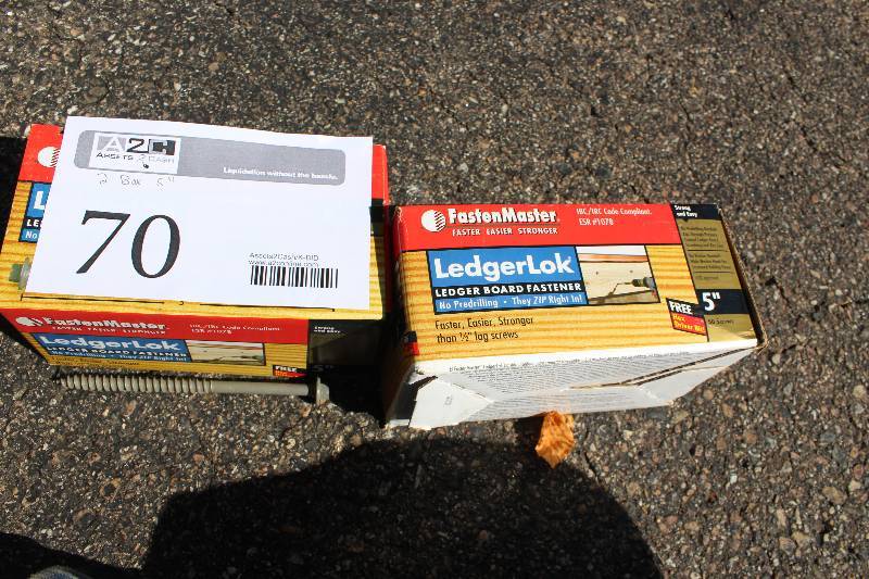 lot 70 image: Lot of (2) Box Lot of Ledger Lok 5in. Bolts