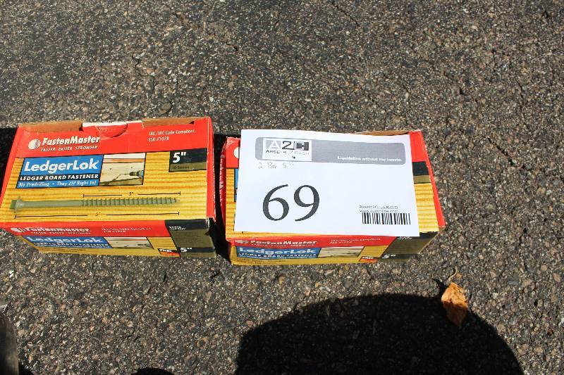 lot 69 image: Lot of (2) Box Lot of Ledger Lok 5in. Bolts