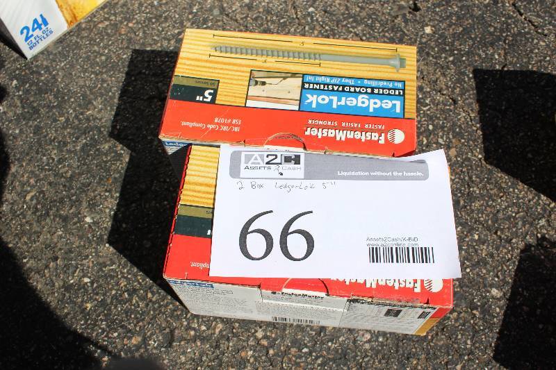 lot 66 image: Lot of (2) Box Lot of Ledger Lok 5in. Bolts