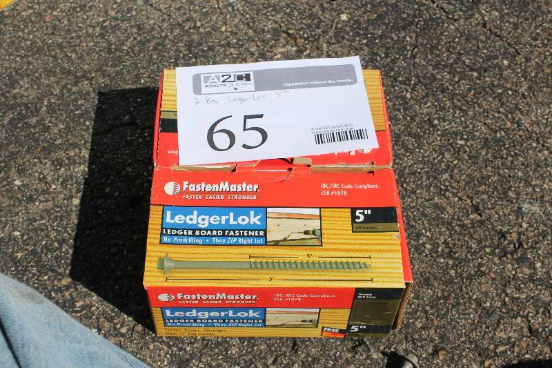lot 65 image: Lot of (2) Box Lot of Ledger Lok 5in. Bolts
