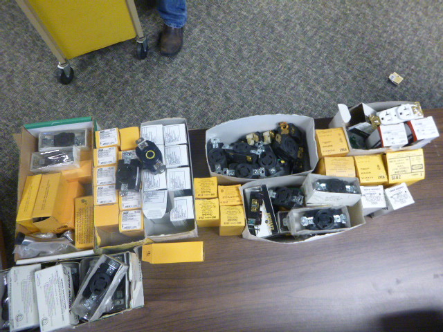 Approximately 60 NEW Leviton Receptacles