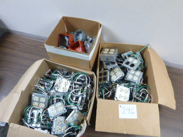 3 Boxes of Miscellaneous NEW Electrical Outlets and Boxes