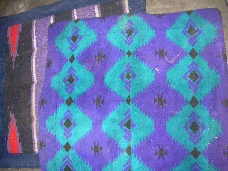 lot 23 image: 3 PADDED SADDLE BLANKETS