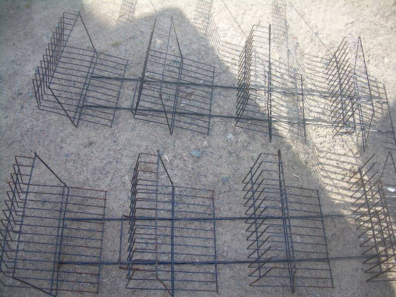lot 36 image: 2 STANDING WIRE BASKET RACKS