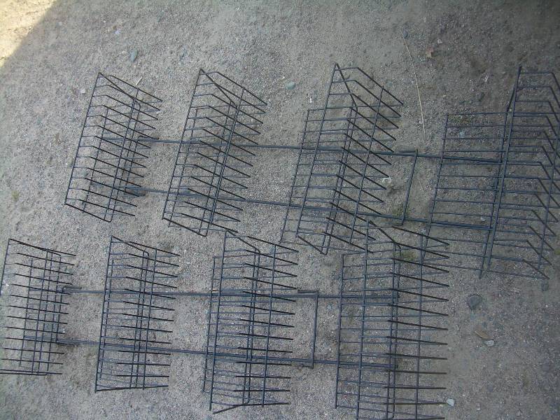lot 35 image: 2 STANDING WIRE BASKET RACKS