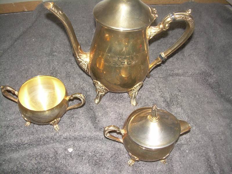 lot 49 image: SILVER PLATED TEA SET