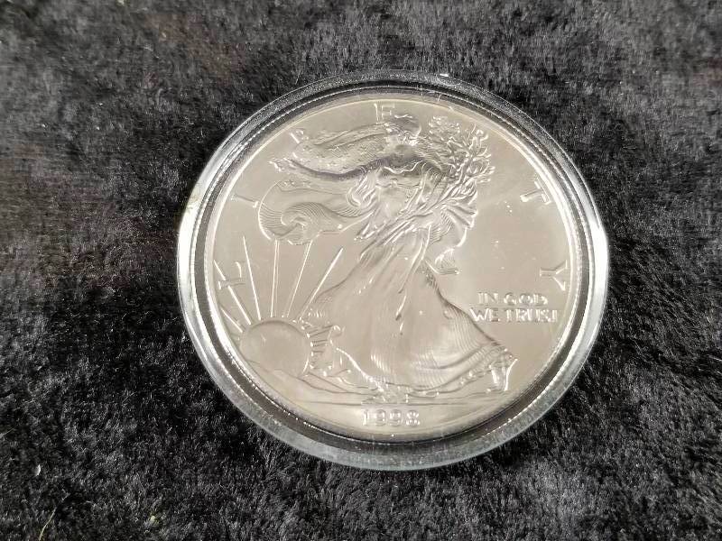 1998 $1 Walking Liberty, 1 oz Silver, BU