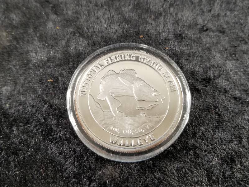 North American Fishing Club, 1oz Silver, BU - Walleye