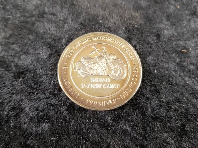 1998 Classic Motorcycle Series, 1 oz Silver - Indian V-Twin Chief