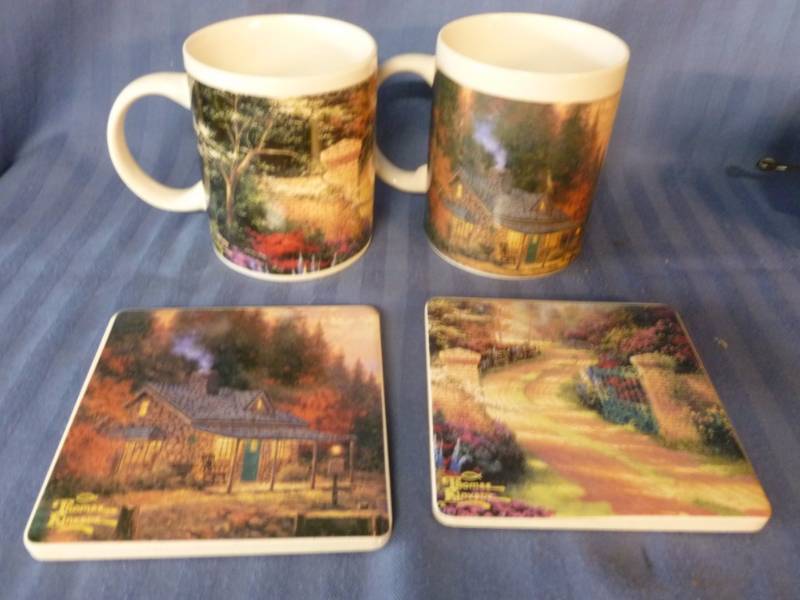 lot 150 image: Thomas Kinkade Cups
