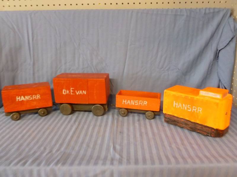 lot 153 image: Wooden Train Cars