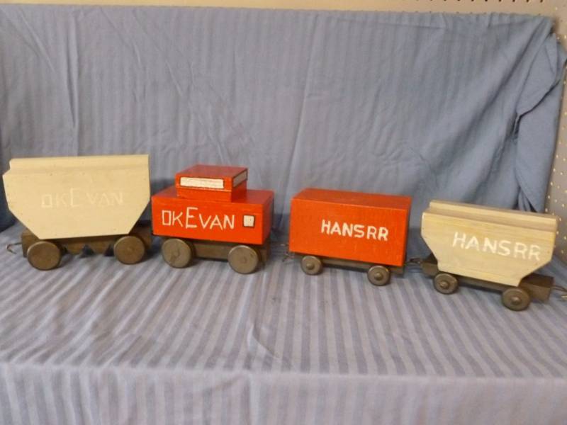 lot 154 image: Wooden Train Cars