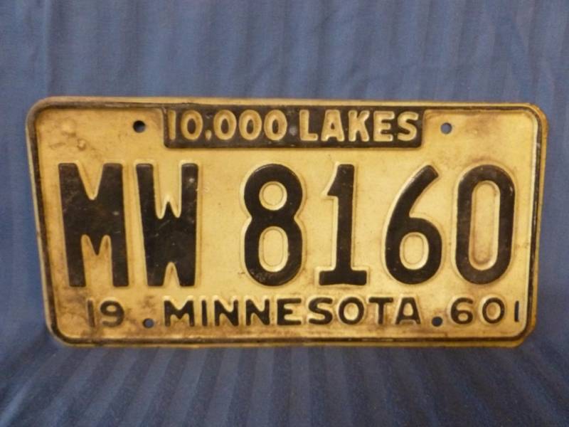 lot 161 image: Vintage License Plate