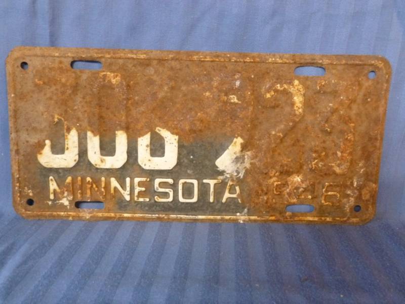 lot 163 image: Vintage License Plate