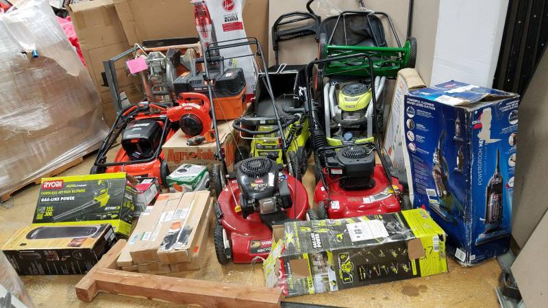 Lot of assorted return items they  have not been fully inspected some may need repair or could be used for parts as well as items that are funcitional you