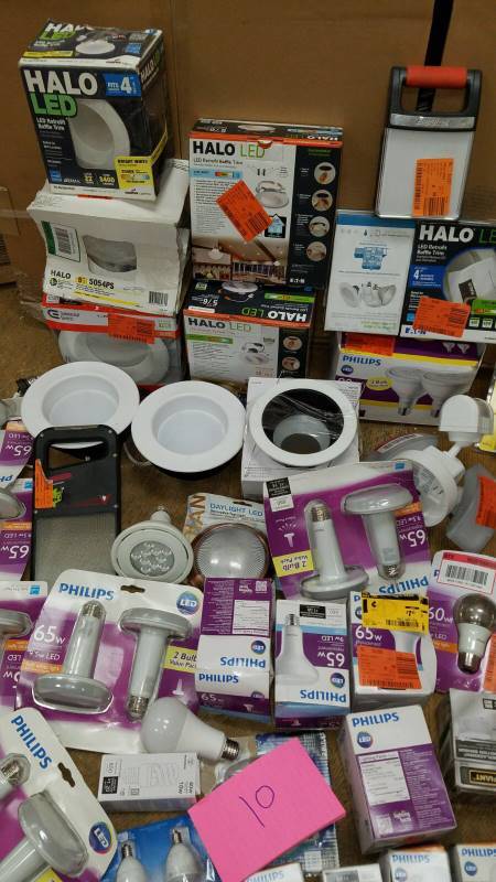 Large lot of assorted lights some open packages mostly new items