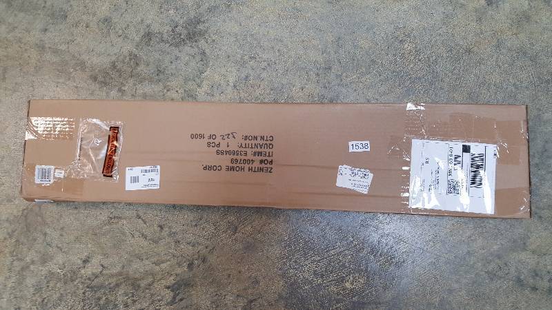 lot 1538 image: FOR PARTS  REPAIR - Zenna Home NeverRust Aluminum Double Curved Shower Curtain Rod - 45-72, Chrome - MISSING SCREWS