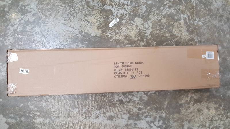 lot 1676 image: FOR PARTS  REPAIR - Zenna Home NeverRust Aluminum Double Curved Shower Curtain Rod - 45-72, Chrome - MISSING SCREWS