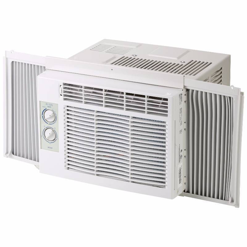 lot 556 image: AS-IS - Master Craft 5000 BTU Mechanical Window Air Conditioner - White - MISSING SIDE WALLS