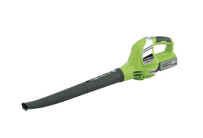 lot 201 image: FOR PARTS  REPAIR - Earthwise 24V Lithium-Ion Cordless Leaf Blower