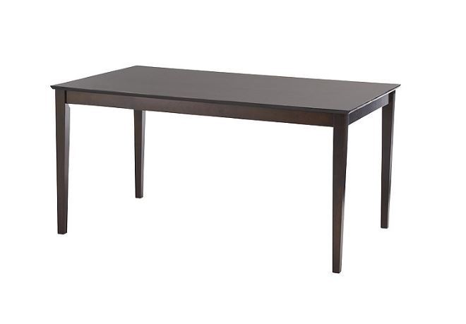 lot 625 image: AS-IS - McLeland Espresso Dining Table 60 - HEAVY WEAR AND BENT CORNERS
