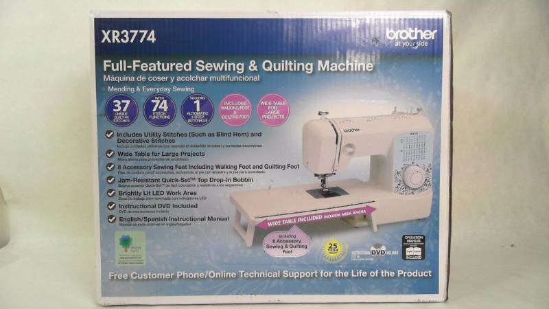 lot 214 image: FOR PARTS  REPAIR - Brother 37-Stitch Sewing Machine - DOES NOT POWER ON