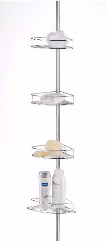 lot 216 image: FOR PARTS  REPAIR - Taymor Shower Tension Pole - Chrome - MISSING TENSION SPRING