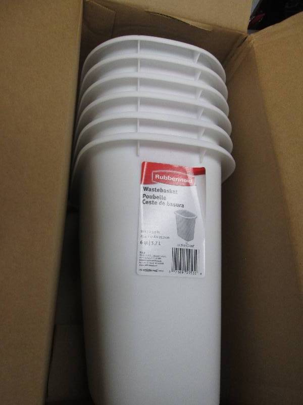 Lot of 6 Rubbermaid Wastebaskets 6 ...