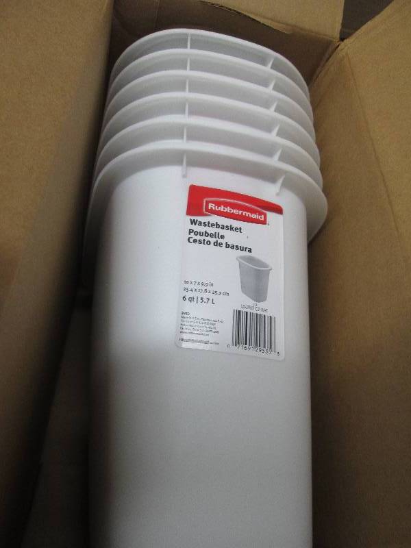 Lot of 6 Rubbermaid Wastebaskets 6 ...