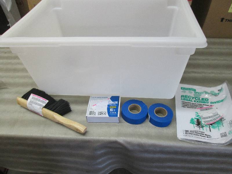 Heavy Duty Plastic Bin, Brush, USB ...