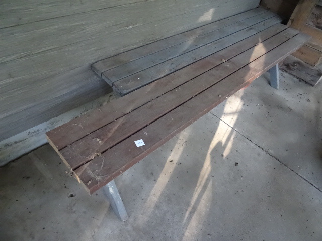 lot 9 image: 2 Qty. Wood Benches