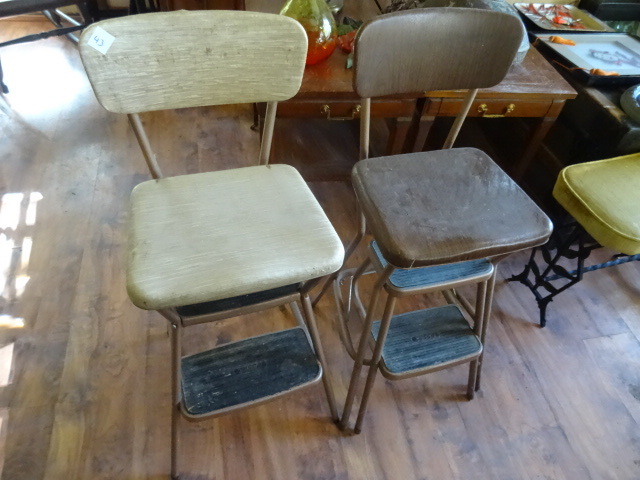 lot 43 image: 2 Cosco Vintage Step Stool Chairs