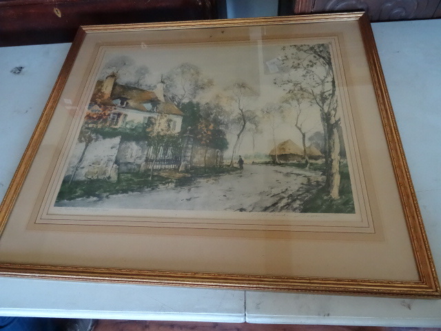 lot 56 image: Framed Vintage Print 32 X 28