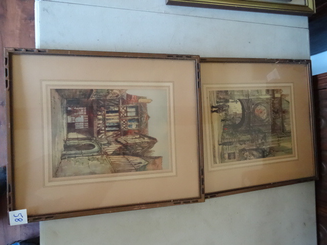 lot 58 image: 2 Vintage Framed Prints