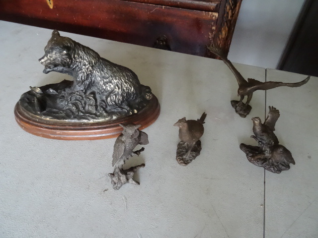 lot 111 image: Misc Brass Figurines 5 Pieces