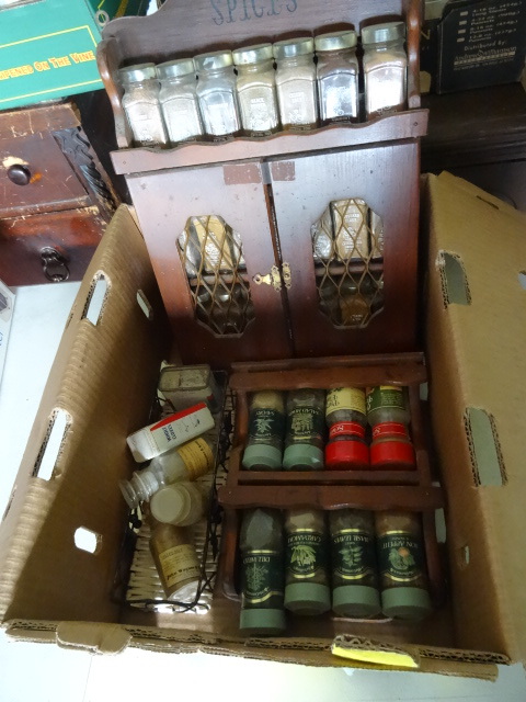 lot 115 image: Misc Spice Rack & Spices